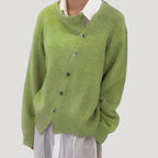 Dam chunky stickad vinterkardigan överdimensionerad passform 4