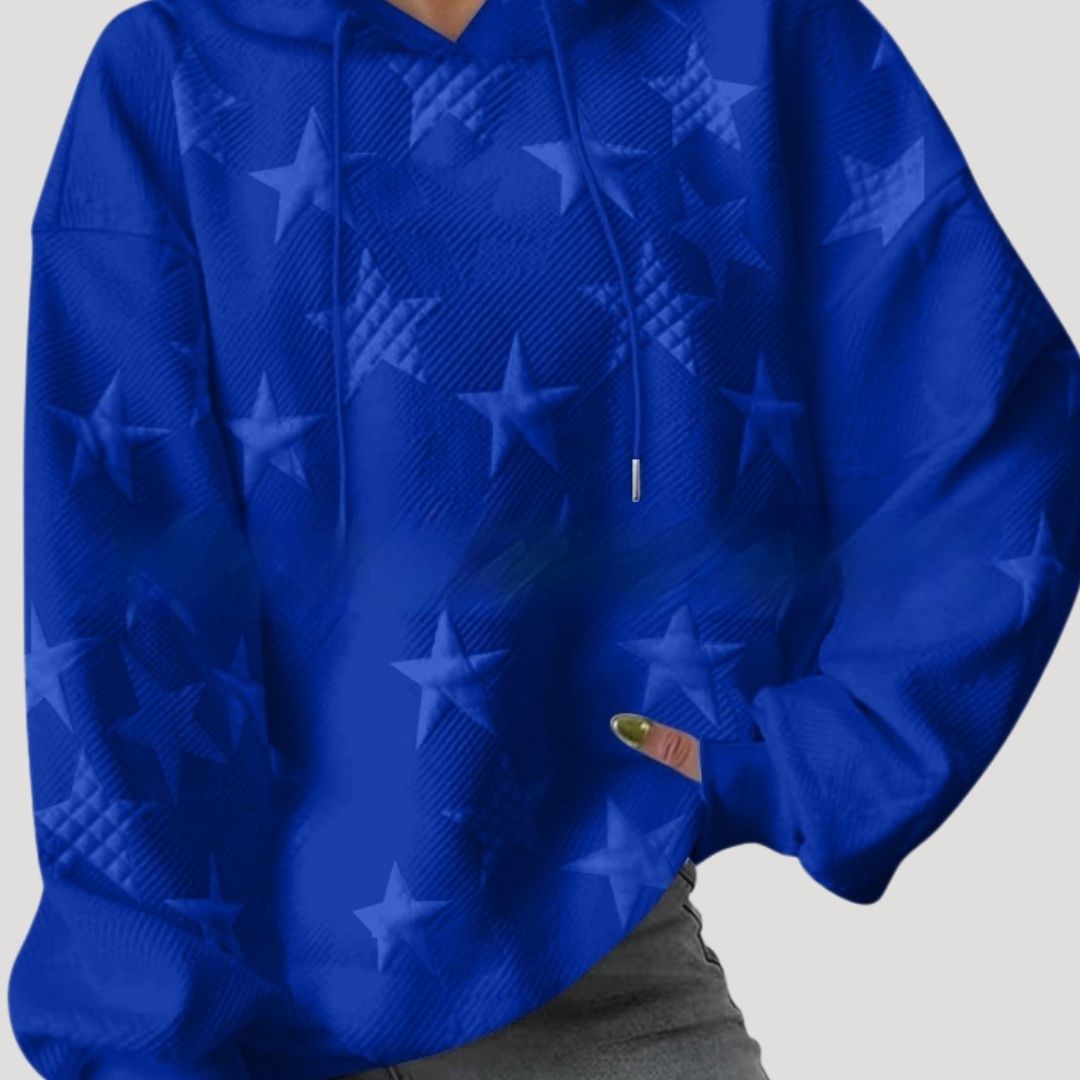 Dam fleece fodrad överdimensionerad vinterhuvtröja med huva 0