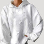 Dam fleece fodrad överdimensionerad vinterhuvtröja med huva 2