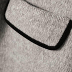 Dam kappa ullblandning dubbelbröst vinterkappa med fickor 4