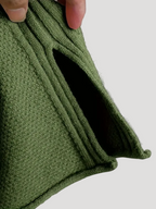 Dam kläder set med stickad tröja och vida byxor höst 4