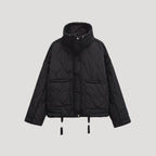 Dam kort puffer vinterjacka med hög hals för kallt väder 3