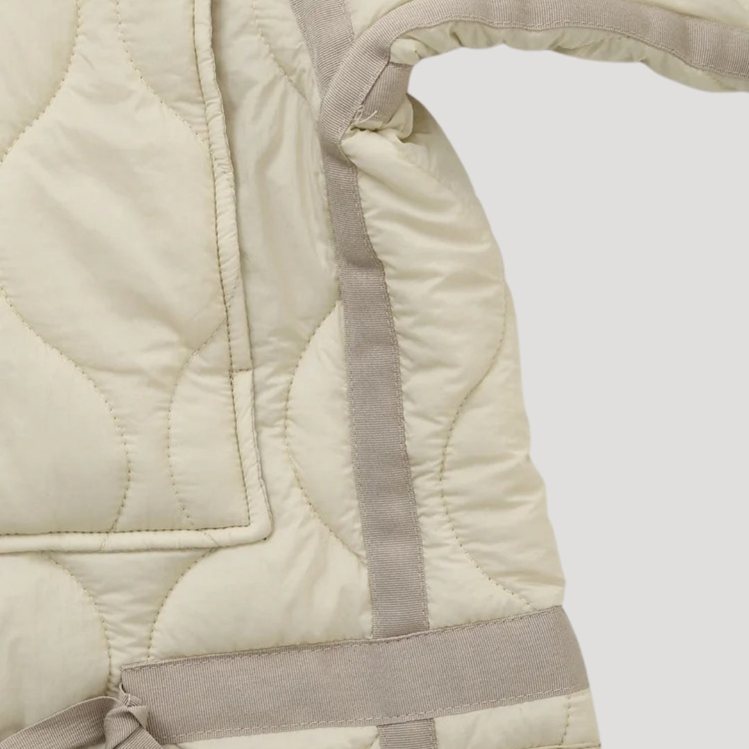 Dam kort puffer vinterjacka med hög hals för kallt väder 8