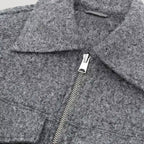 Dam kort ullkappa med krage för hösten