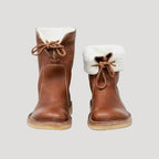 Dam läderskor vinterfodrade ankle boots för kalla dagar 0