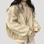 Dam lång svart pufferjacka vadderad vinterjacka med hög krage 4