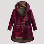 Dam lång vinterjacka med huva klassisk varm stil 1