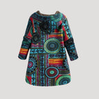 Dam lång vinterrock med huva och faux pälsfoder 4