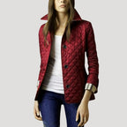 Dam lätt quiltad sommarjacka med knappstängning 5