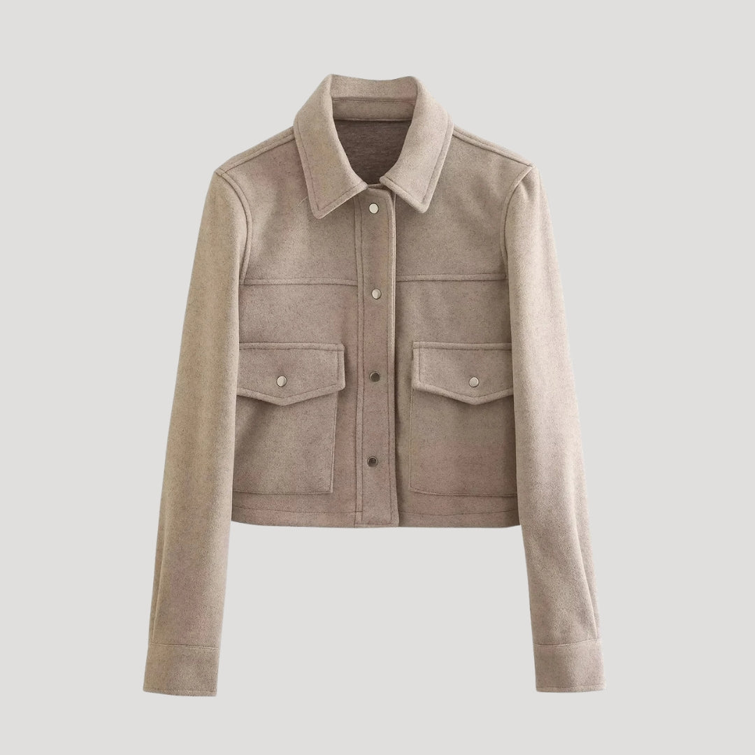 Dam lättvikts sommarjacka med stora fickor för kalla dagar