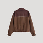 Dam lättviktsrutig jacka med dragkedja för höst