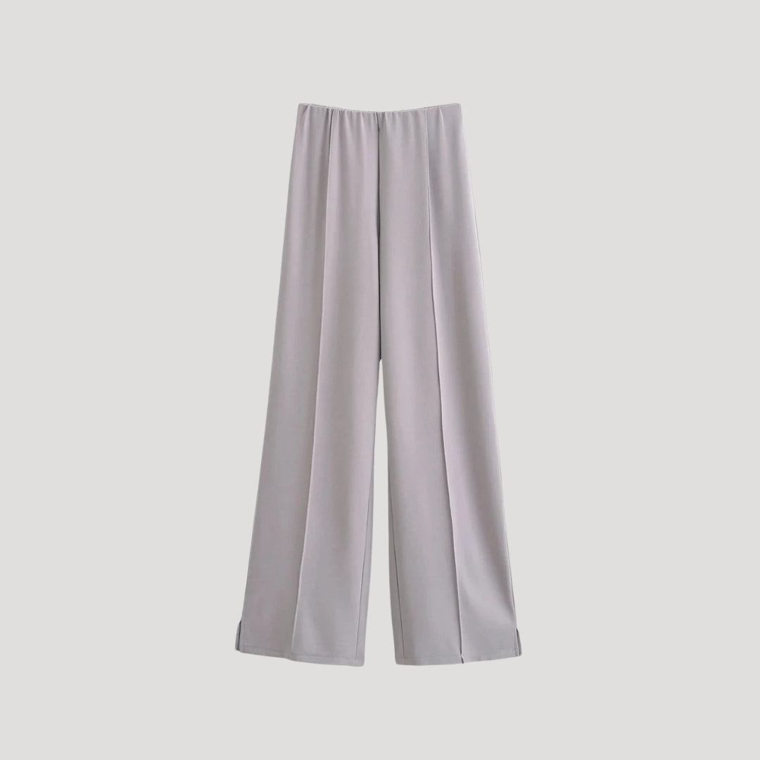 Dam lounge set långärmad med vida byxor för avslappnad stil