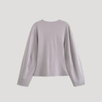 Dam lounge set långärmad med vida byxor för avslappnad stil