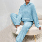 Dam loungewear set mysig fleece tröja och byxor 0