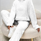 Dam loungewear set mysig fleece tröja och byxor 4