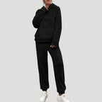 Dam loungewear set mysig fleece tröja och byxor 7