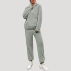 Dam loungewear set mysig fleece tröja och byxor 8
