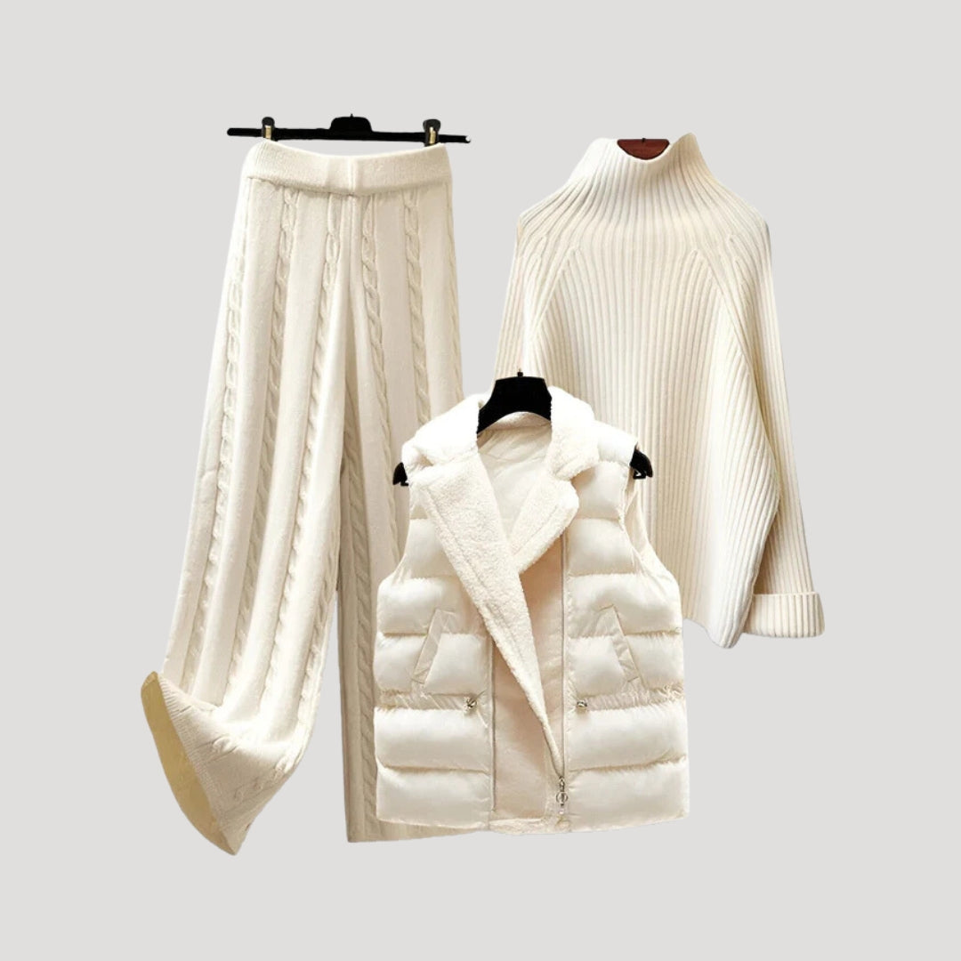 Dam loungewear set stickad co ord för avslappnade dagar 0