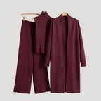 Dam loungewear set stickad mysig för vinter