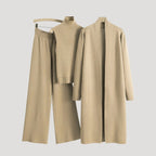 Dam loungewear set stickad mysig för vinter