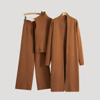 Dam loungewear set stickad mysig för vinter