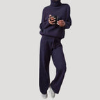 Dam loungewear set stickad tröja och byxor vinter