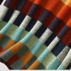 Dam mönstrad rullhals överdimensionerad stickad jumper för vinter 7