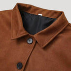 Dam överdimensionerad brunt vinterjacka för kalla dagar 6