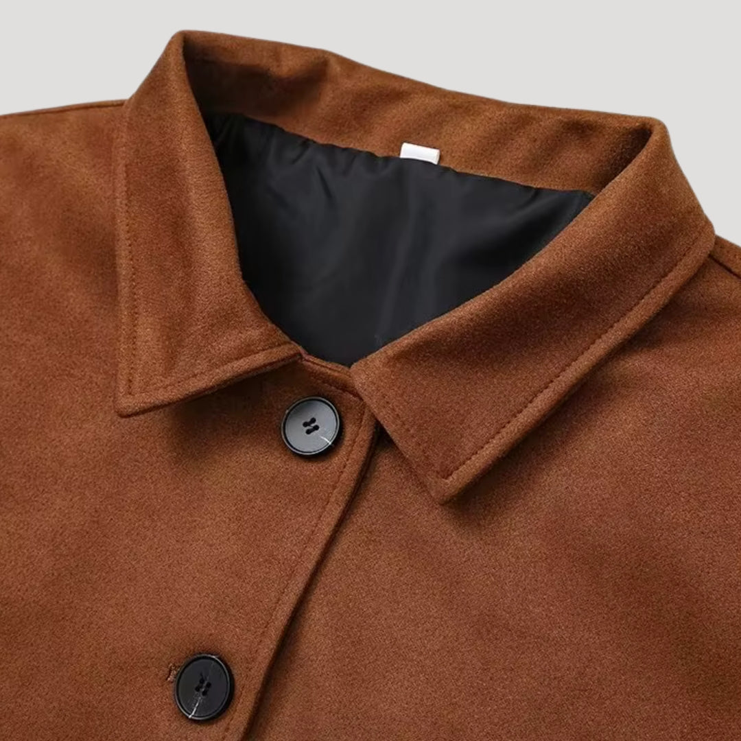 Dam överdimensionerad brunt vinterjacka för kalla dagar 6