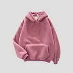 Dam överdimensionerad hoodie i sherpa fleece för vinter 0