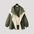 Dam överdimensionerad lång vinterkappa i ull för kalla dagar 1