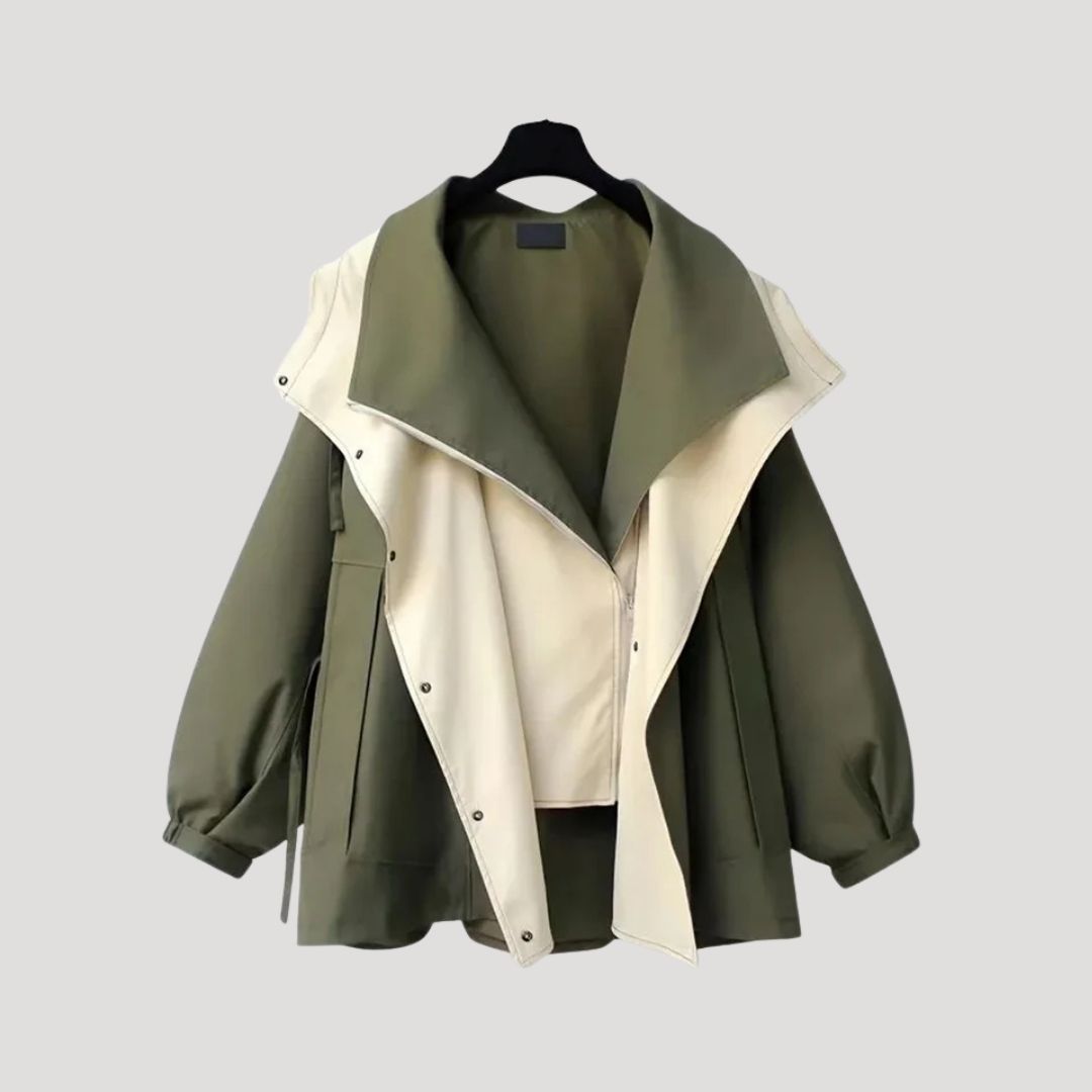 Dam överdimensionerad lång vinterkappa i ull för kalla dagar 1