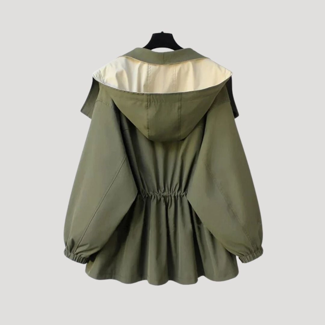 Dam överdimensionerad lång vinterkappa i ull för kalla dagar 2