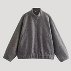 Dam oversized vinterjacka bomber med två fickor 0