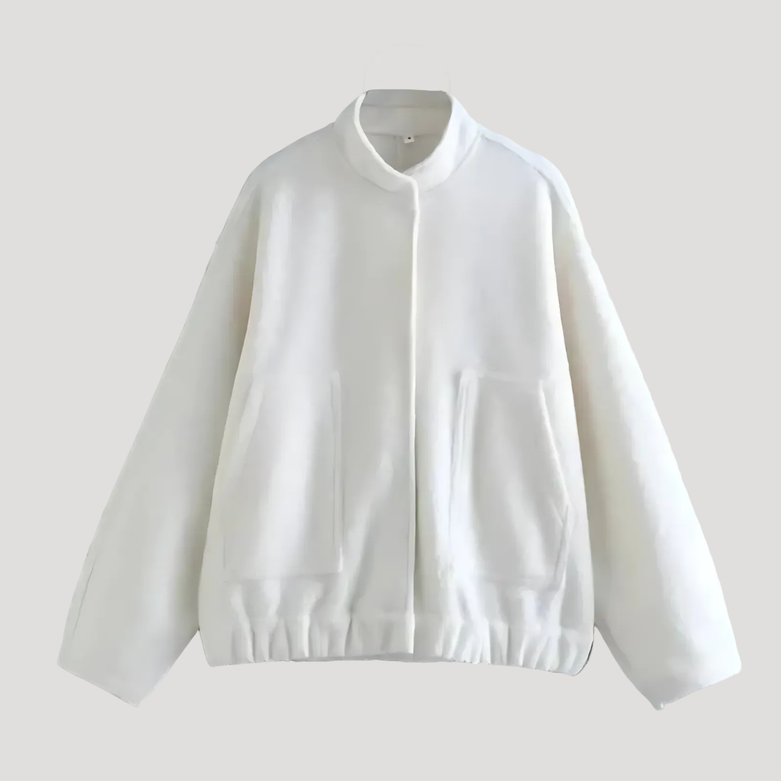 Dam oversized vinterjacka bomber med två fickor 1