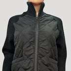 Dam quiltad vinterjacka med dragkedja och hög krage 5