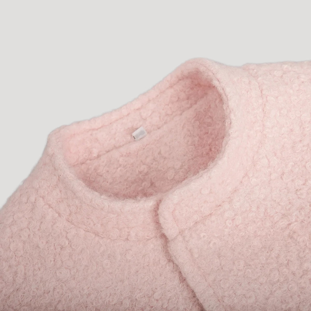 Dam rosa teddy bomberjacka för hösten - Stiliga jackor dam