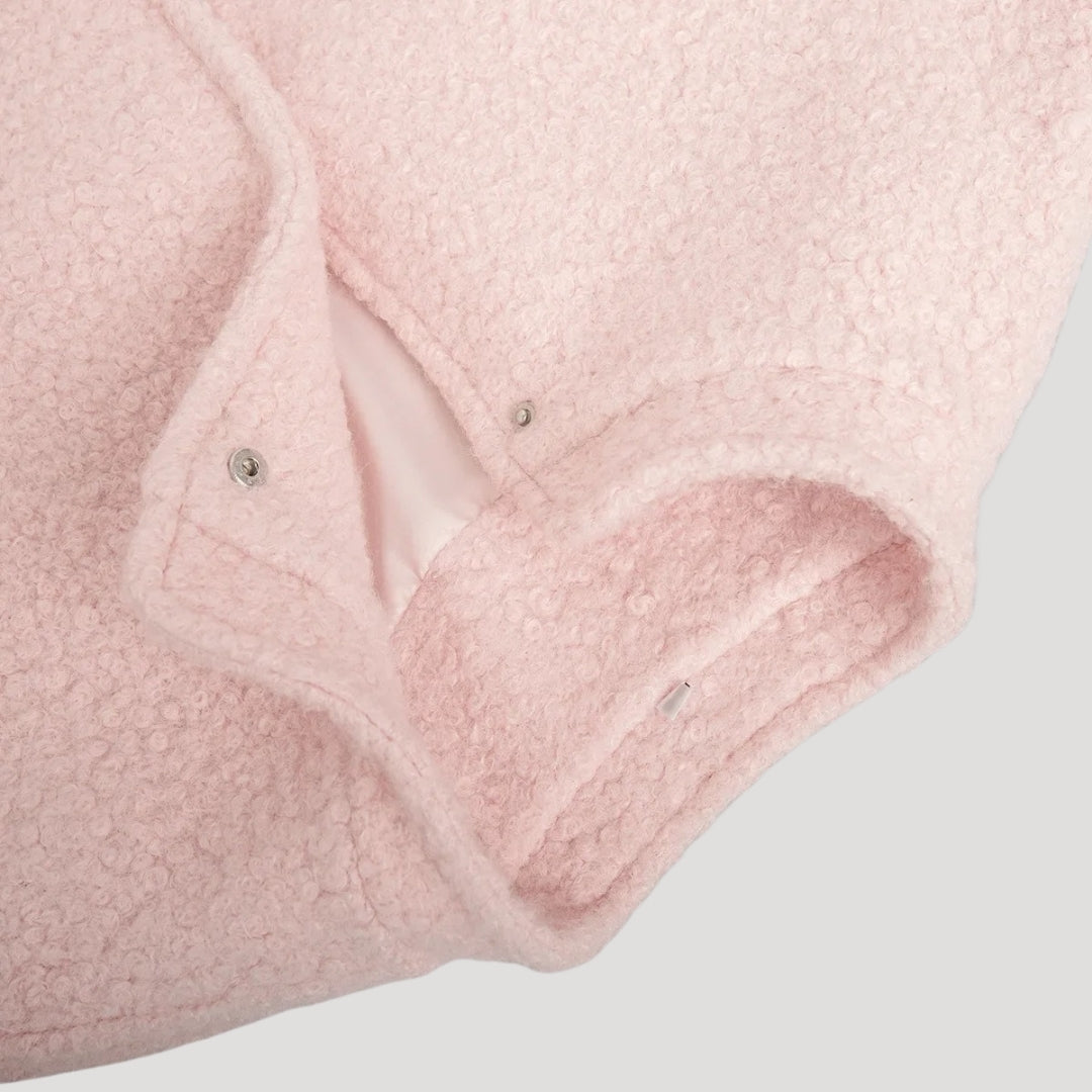 Dam rosa teddy bomberjacka för hösten - Stiliga jackor dam