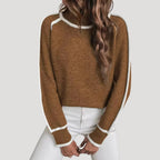 Dam stickad högkrage vintertröja mjuk och varm 6