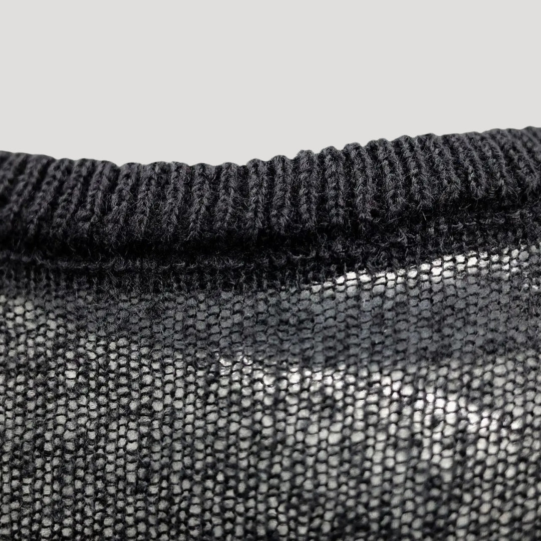 Dam stickad tröja i mohairblandning med lång ärm 7