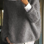 Dam stickad tröja långärmad rund hals casual för vår och höst 2