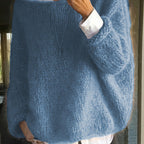 Dam stickad tröja långärmad rund hals casual för vår och höst 3