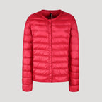 Dam svart pufferjacka lätt quiltad vår och höst 0