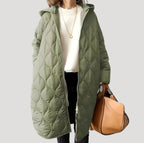 Dam vadderad parkas med huva för vinterkalla dagar 2