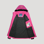 Dam vattentät lång vinterjacka med huva för kalla dagar