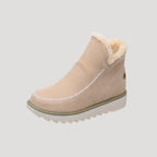 Dam vattentäta mocka ankelstövlar med pälsfoder vinter 3