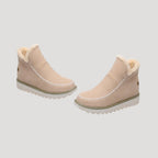 Dam vattentäta mocka ankelstövlar med pälsfoder vinter 5