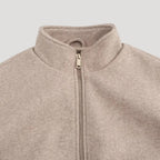 Dam vinterjacka i ull med dragkedja och hög hals 3