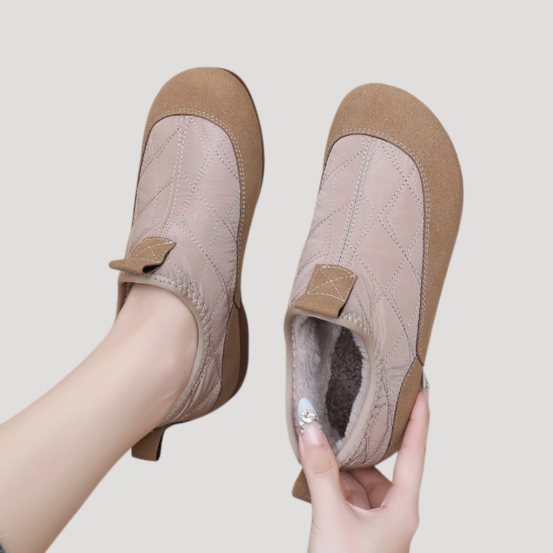 Dam vinterskor slip-on med fleecefoder för kalla månader 2