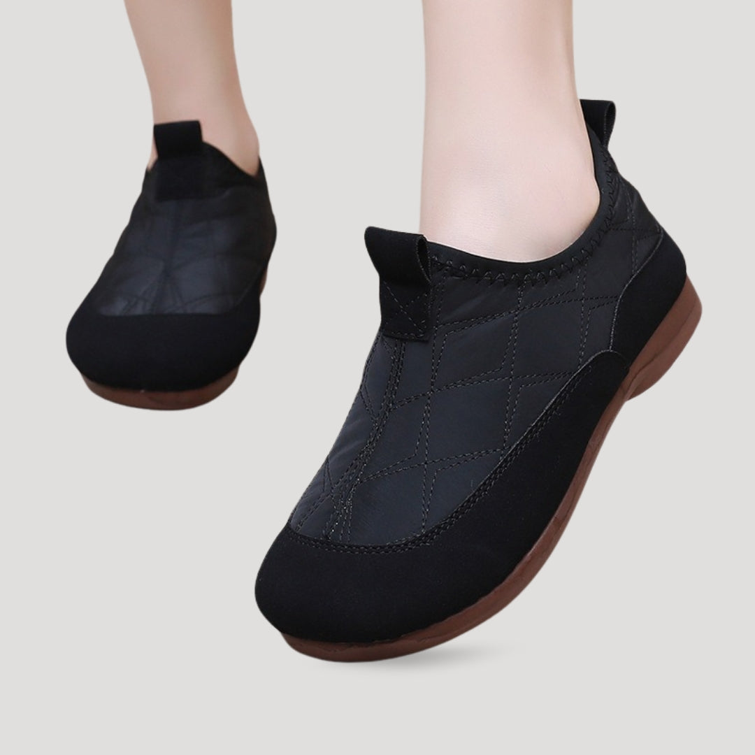 Dam vinterskor slip-on med fleecefoder för kalla månader 5